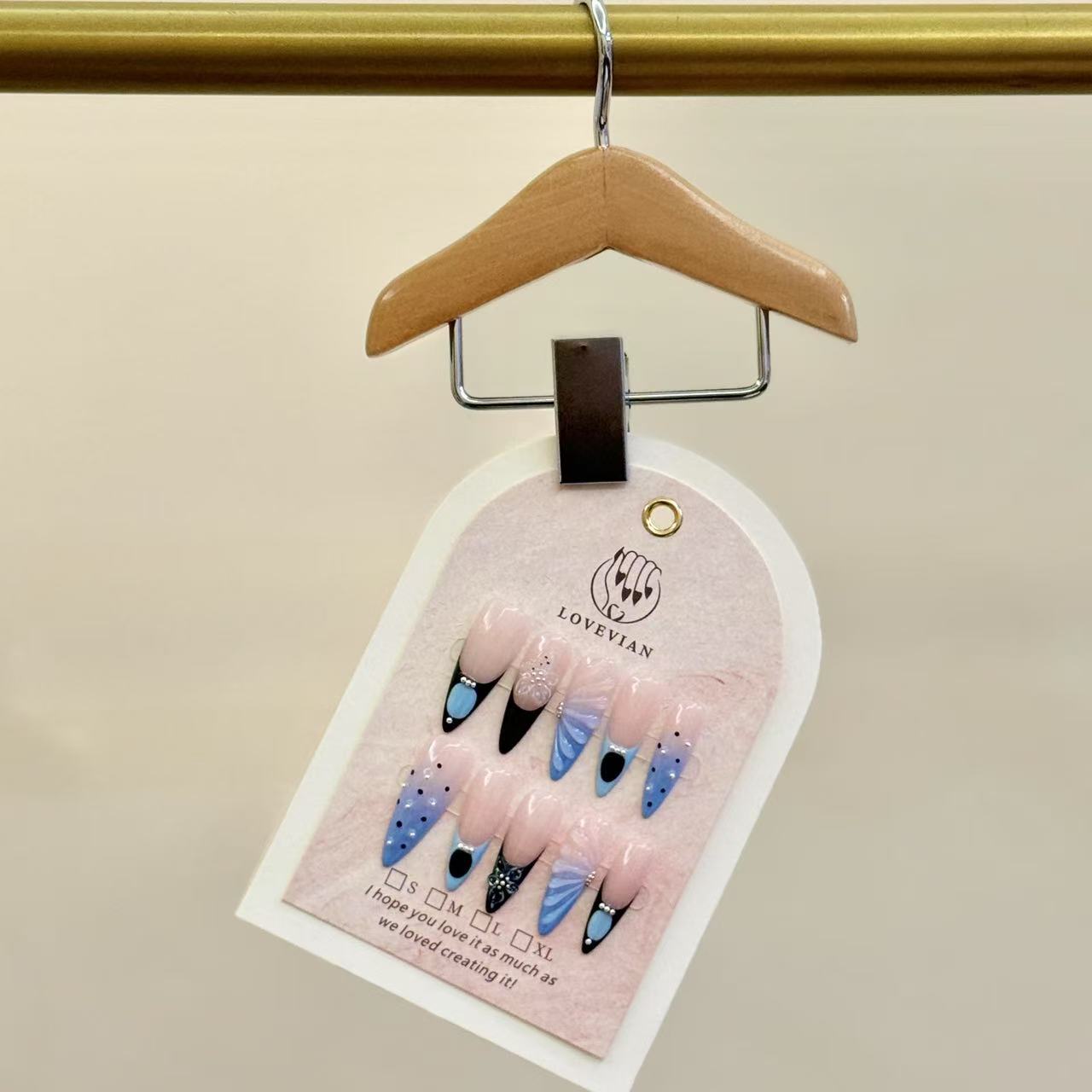 Purple 3D Floral Press-On Nails – Elegant Handmade Luxury Nail Set