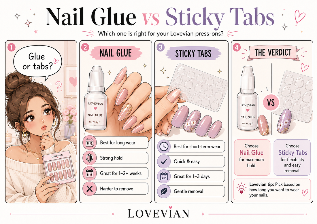 Nail Glue vs Adhesive Tabs: Which One Should You Use for Press-On Nails?