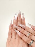 Blush Muse Date Long Stiletto Nude Press-On Nails