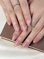 Pre-sale-Blush Glow Medium Almond Nude Pink Press-On Nails