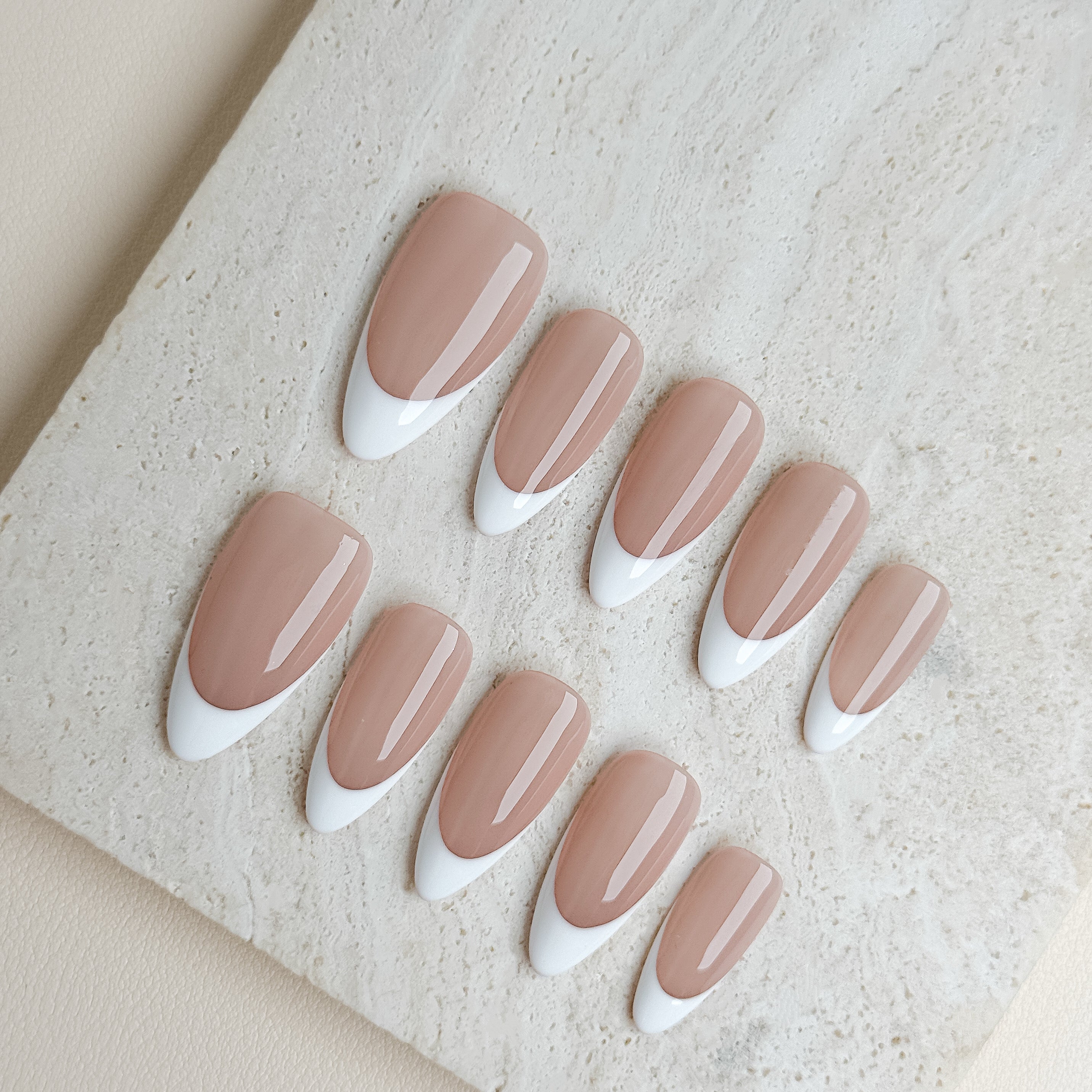 Pre-sale-Classic French Medium Almond Nude Press-On Nails