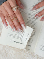 Blush Cat-Eye Office Date Short Oval Nude Pink Press-On Nails