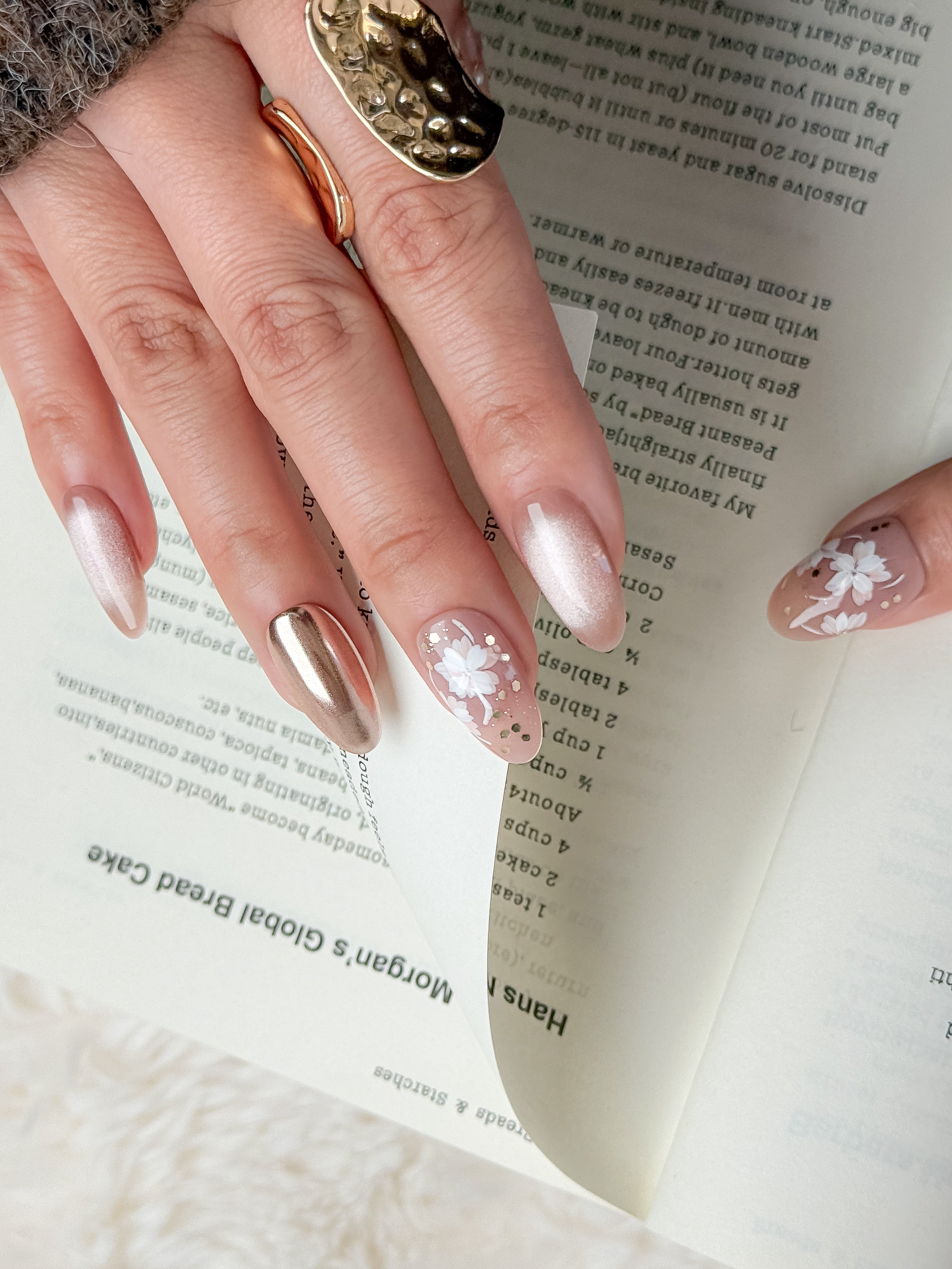 Blush Bloom Date Short Almond Nude Pink Press-On Nails