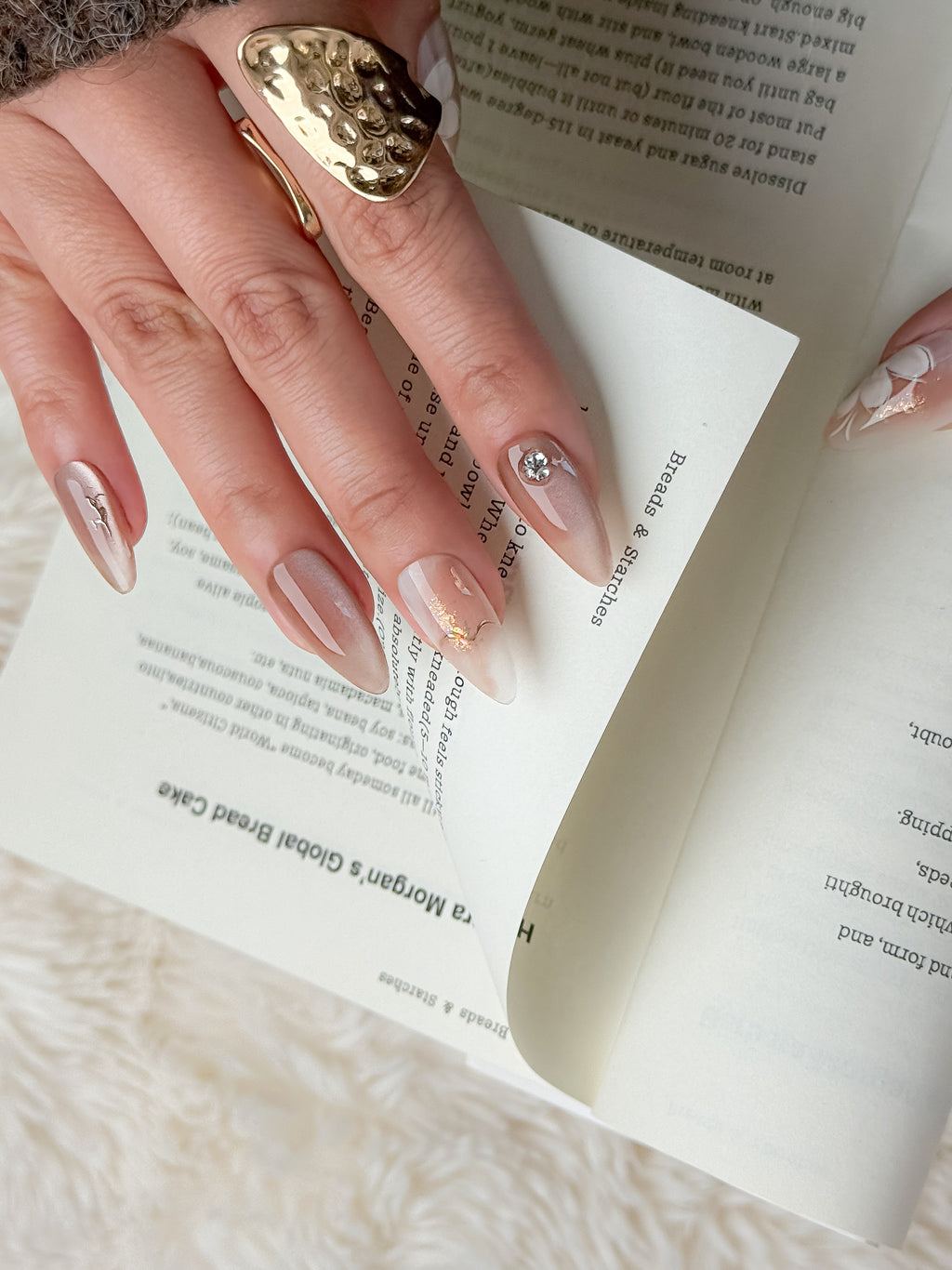 Blush Petal Medium Almond Press-On Nails