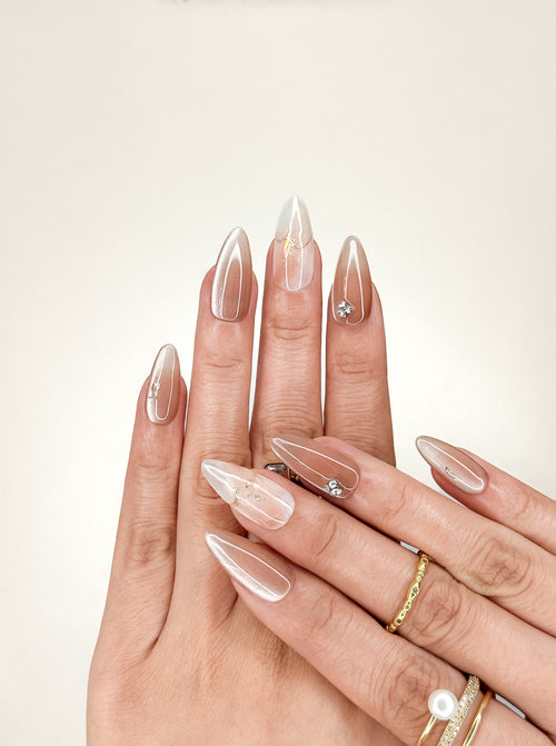 Blush Petal Medium Almond Press-On Nails