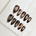 Dark Halo Medium Almond Press-On Nails