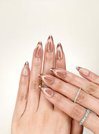 Rose Mocha Medium Almond Press-On Nails