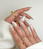 Champagne Gild Short Almond Press-On Nails