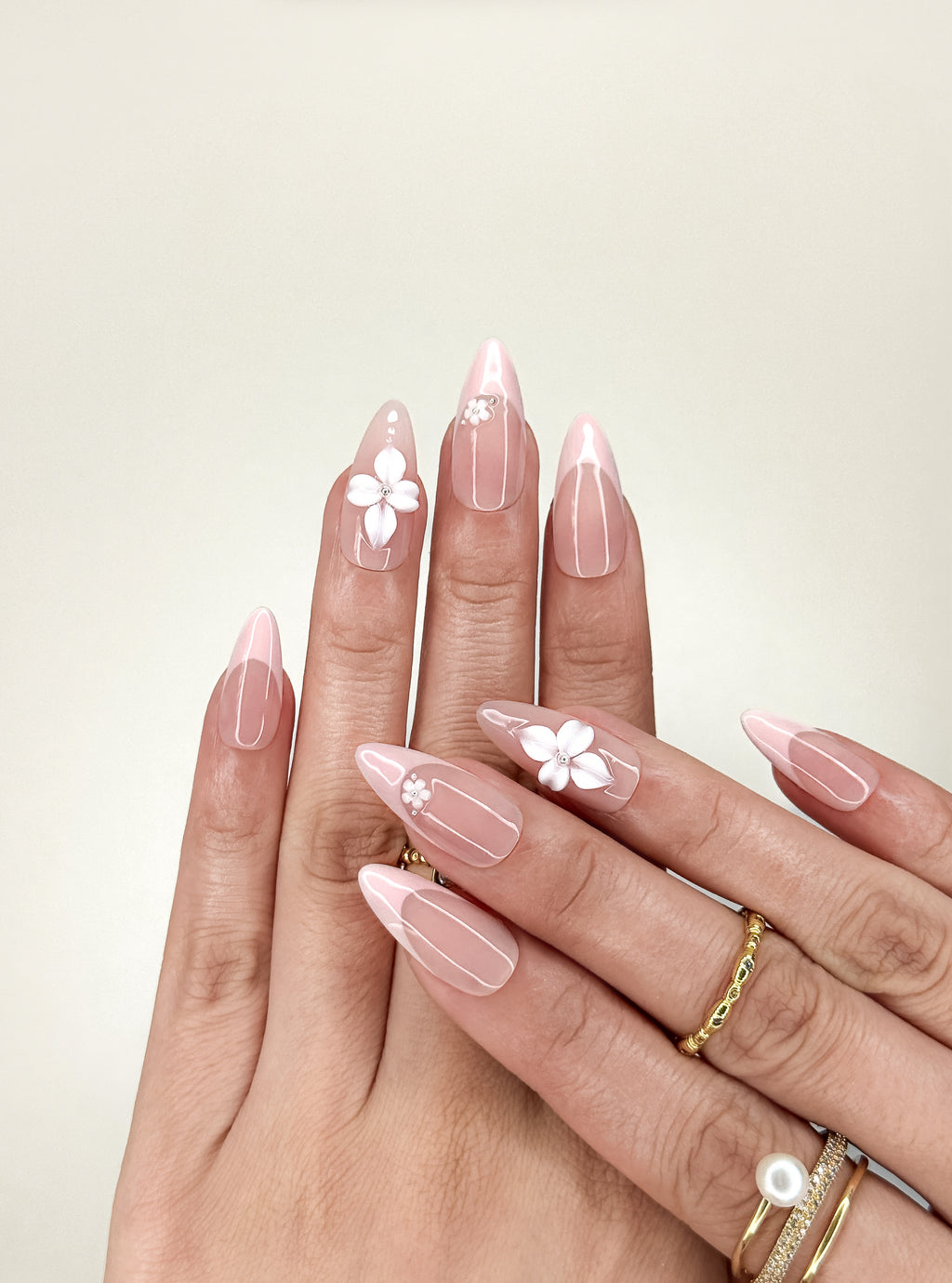 Petal French Short Almond Press-On Nails