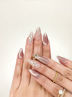 Rose Taupe Luxe Medium Almond Press-On Nails