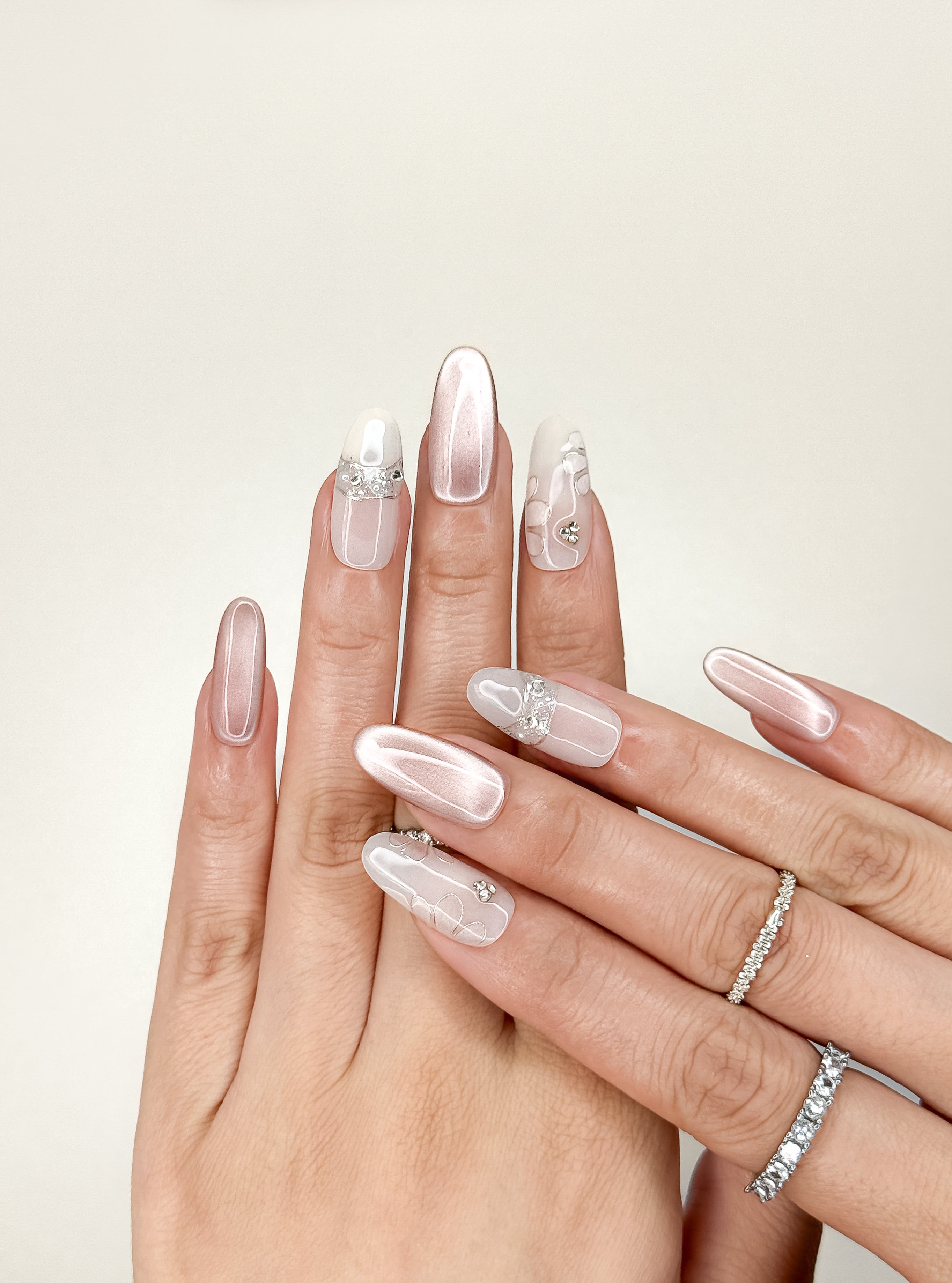 Everyday Grace Medium Almond Press-On Nails