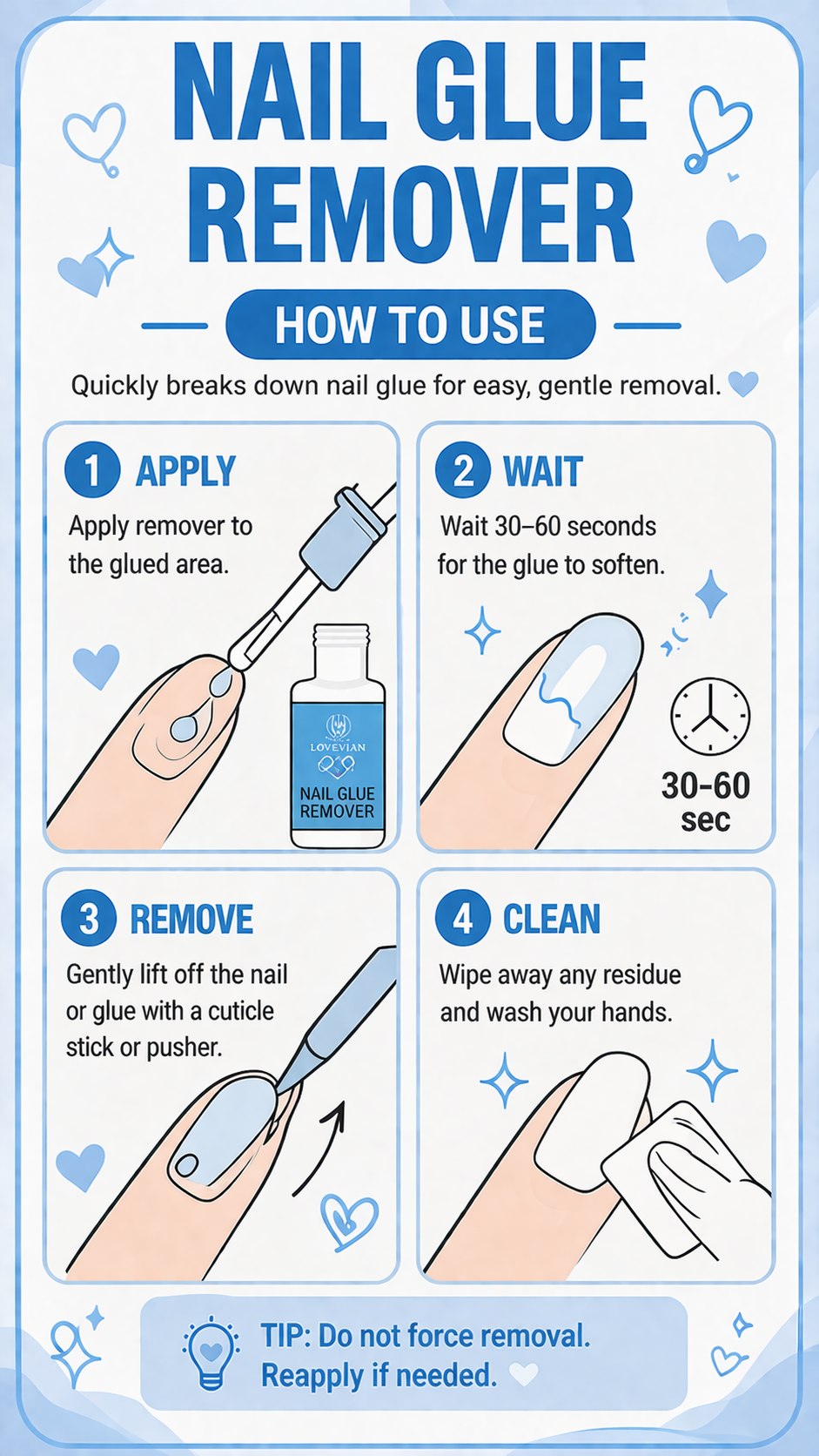 Nail Glue Set – 1 Glue & 1 Remover for Press-On Nails