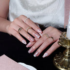 Pearl Bloom | Short Square Luxury Press-On Nails