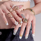 Pearl Coast | Medium Square Luxury Press-On Nails