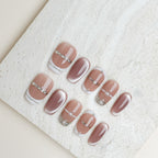 Pearl Elegance | Short Square Luxury Press-On Nails