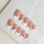 Cherry French | Short Almond Luxury Press-On Nails