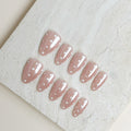 Pearl Dot | Medium Almond Luxury Press-On Nails