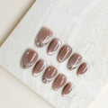 Champagne Whisper | Short Almond Luxury Press-On Nails