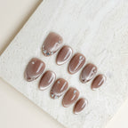 Champagne Whisper | Short Almond Luxury Press-On Nails