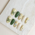 Olive Garden | Medium Almond Luxury Press-On Nails