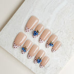 Blueberry Kiss | Medium Almond Luxury Press-On Nails