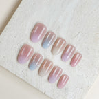 Petal Glow | Short Oval Luxury Press-On Nails