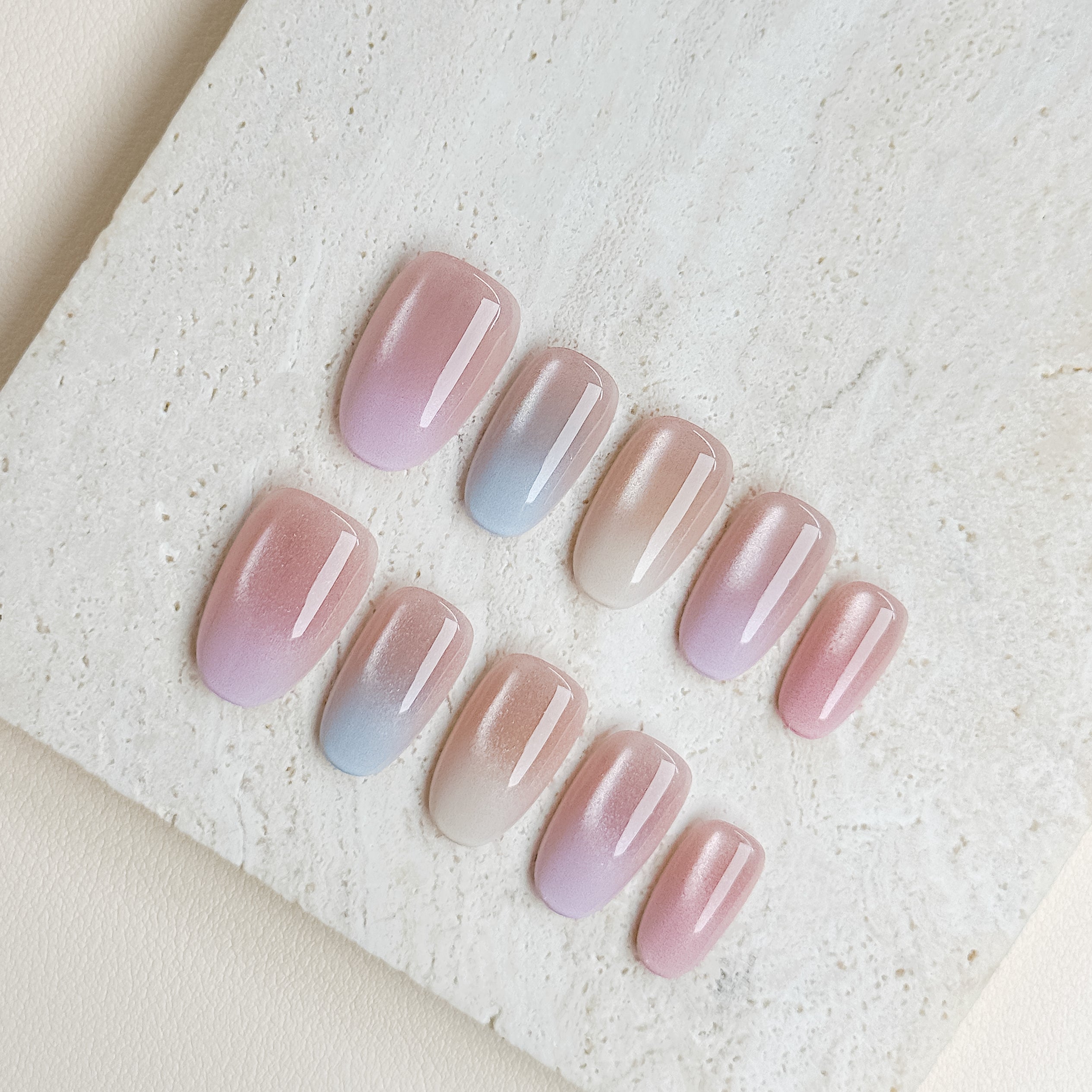 Petal Glow | Short Oval Luxury Press-On Nails