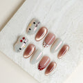 Kitty Blush | Short Almond Luxury Press-On Nails