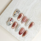Kitty Blush | Short Almond Luxury Press-On Nails
