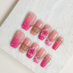 Pink Petal | Medium Square Luxury Press-On Nails