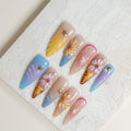 Tropical Bloom | Long Stiletto Luxury Press-On Nails