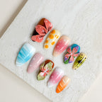 Tropical Escape | Short Almond Luxury Press-On Nails