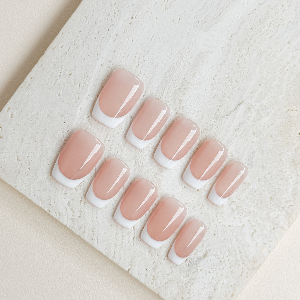 Classic French | Short Square Luxury Press-On Nails