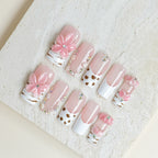 Pink Blossom | Medium Square Luxury Press-On Nails