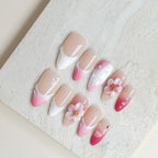Blush Petal | Medium Almond Luxury Press-On Nails