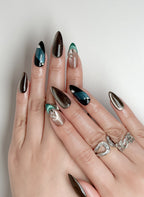 Forest Muse Medium Almond Press-On Nails