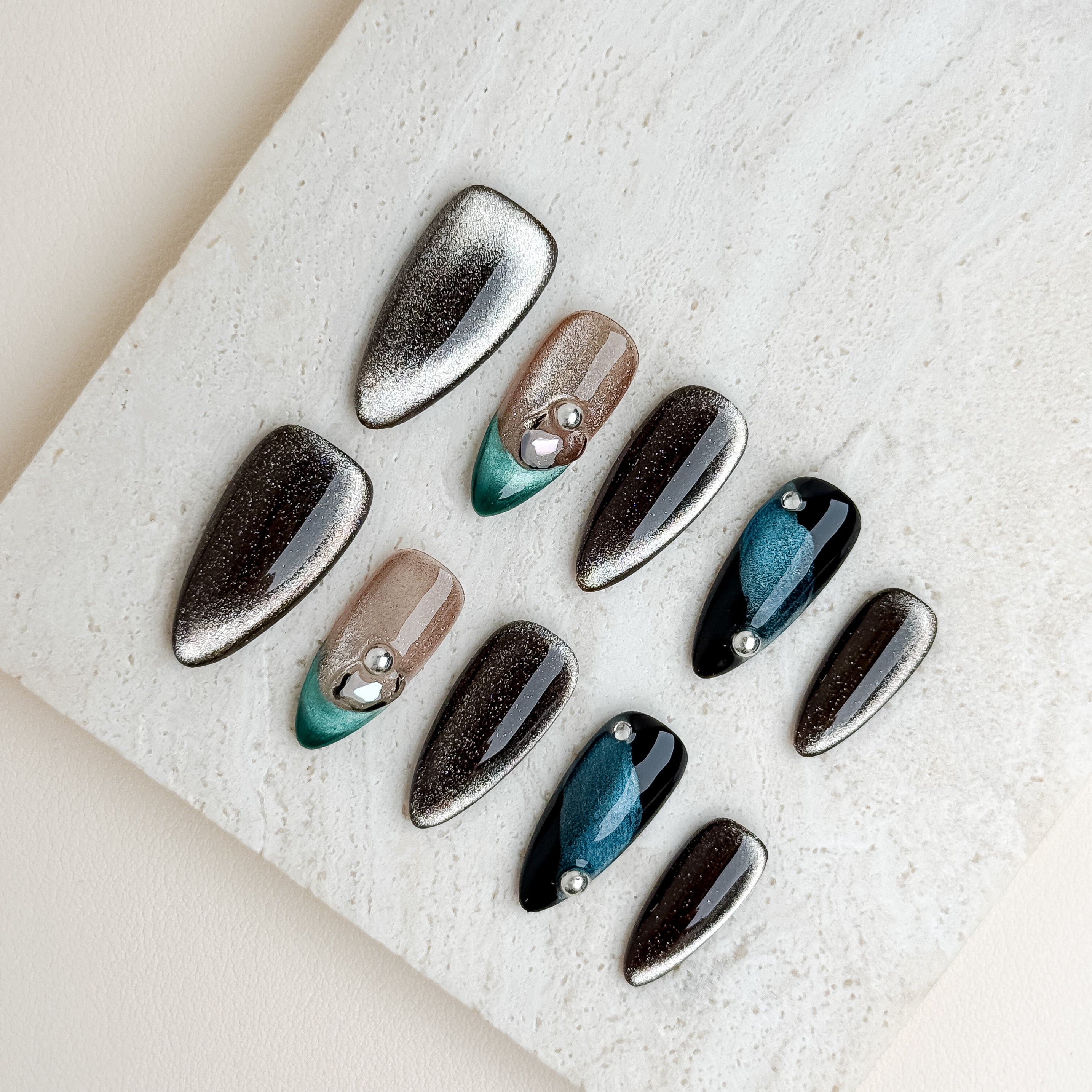 Forest Muse Medium Almond Press-On Nails
