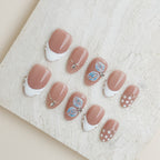 Pearl Mermaid French Short Almond Press-On Nails