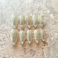 Gris Élégant – Nude Grey Luxury Press-On Nails with Minimalist Crystal Accent – Almond Shape
