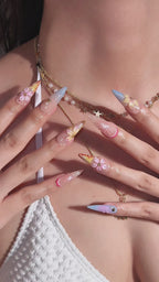 Tropical Bloom | Long Stiletto Luxury Press-On Nails