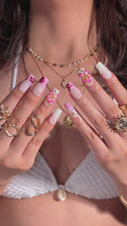 Blossom Tide | Medium Square Luxury Press-On Nails