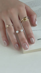 Golden Blossom | Short Square Luxury Press-On Nails