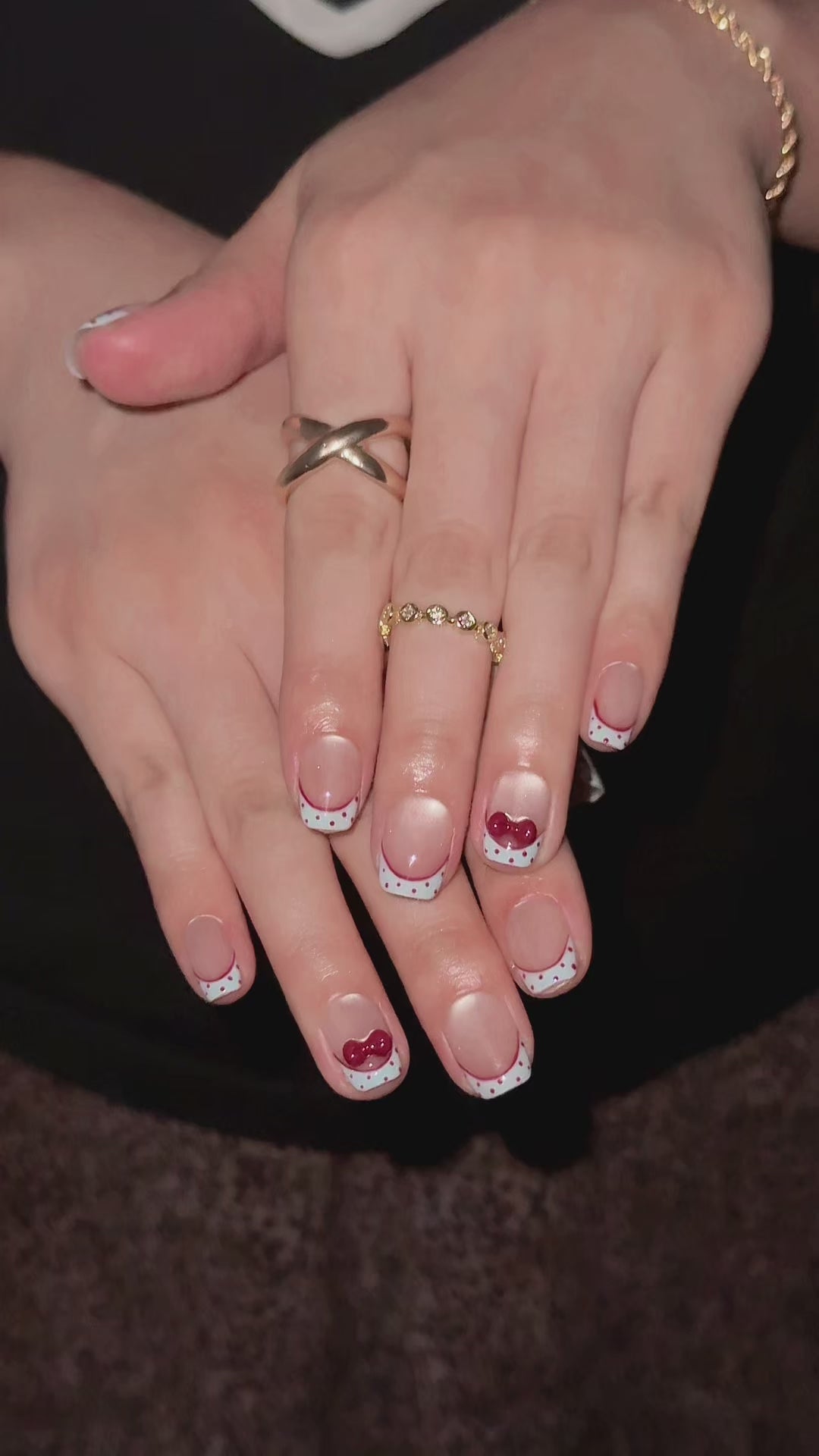 Velvet Bow | Short Square Luxury Press-On Nails