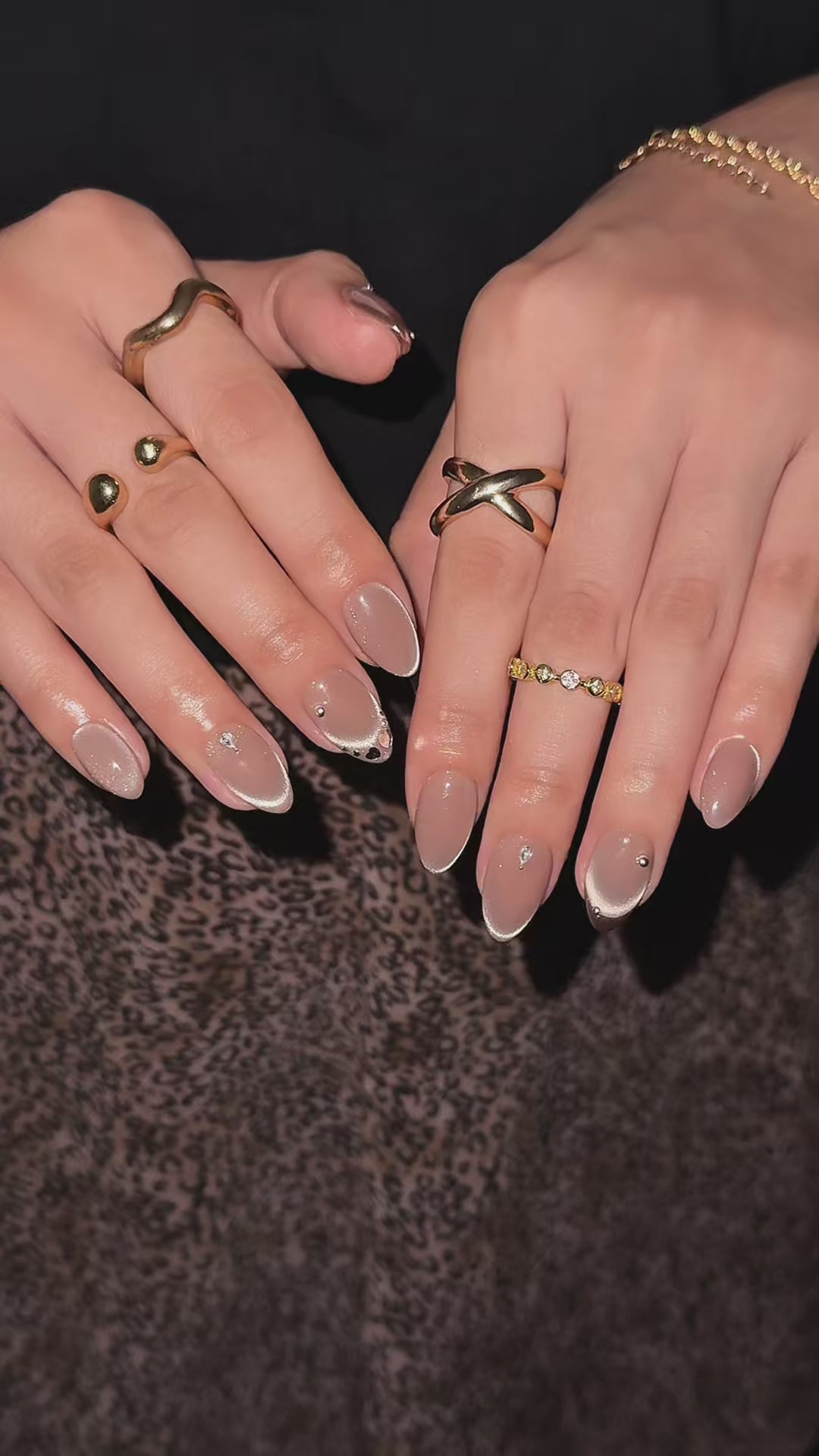 Champagne Whisper | Short Almond Luxury Press-On Nails