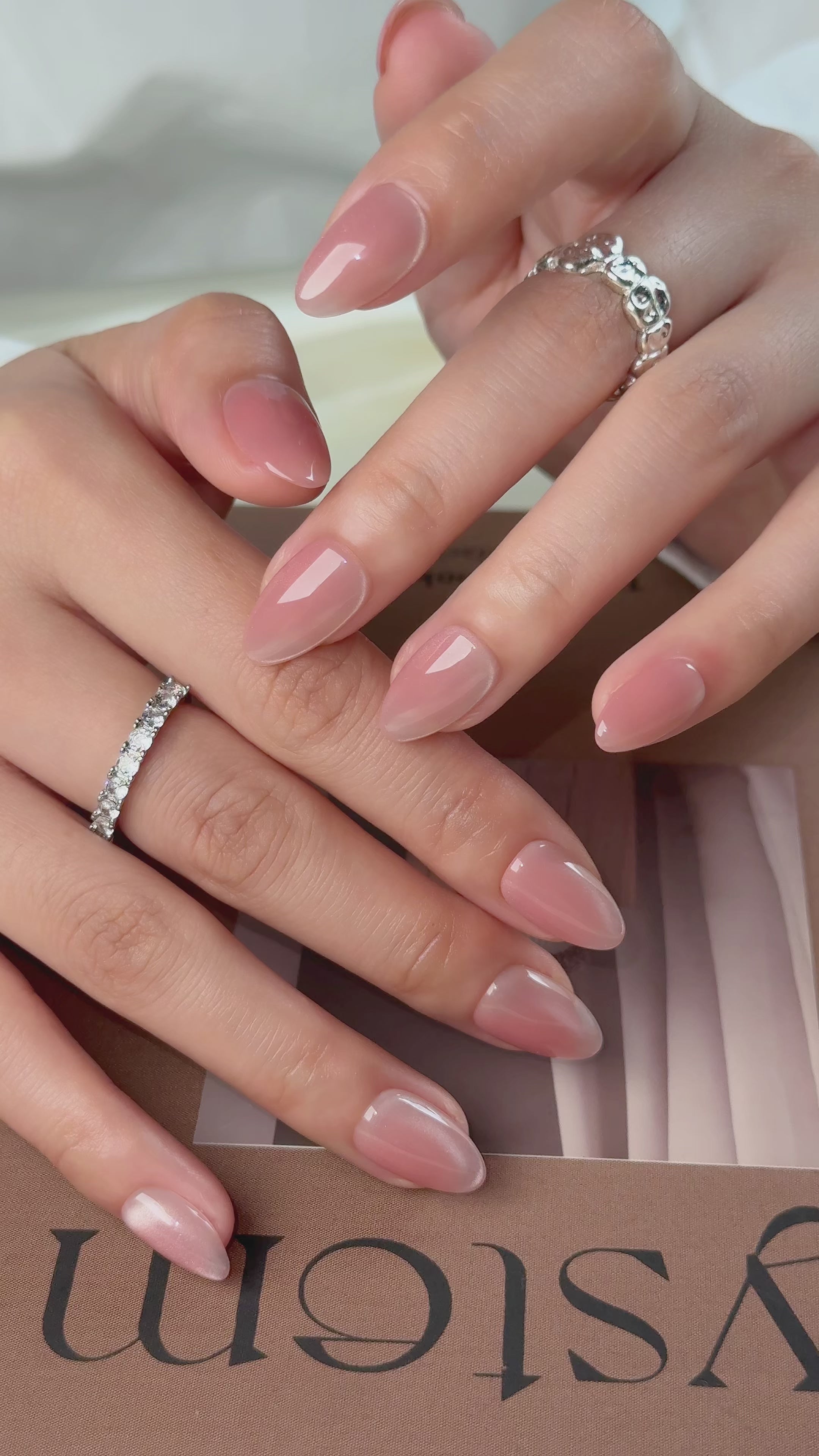 Pre-sale-Blush Glow Medium Almond Nude Pink Press-On Nails