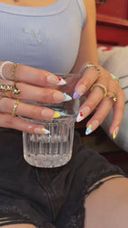 Cherry Breeze | Medium Almond Luxury Press-On Nails