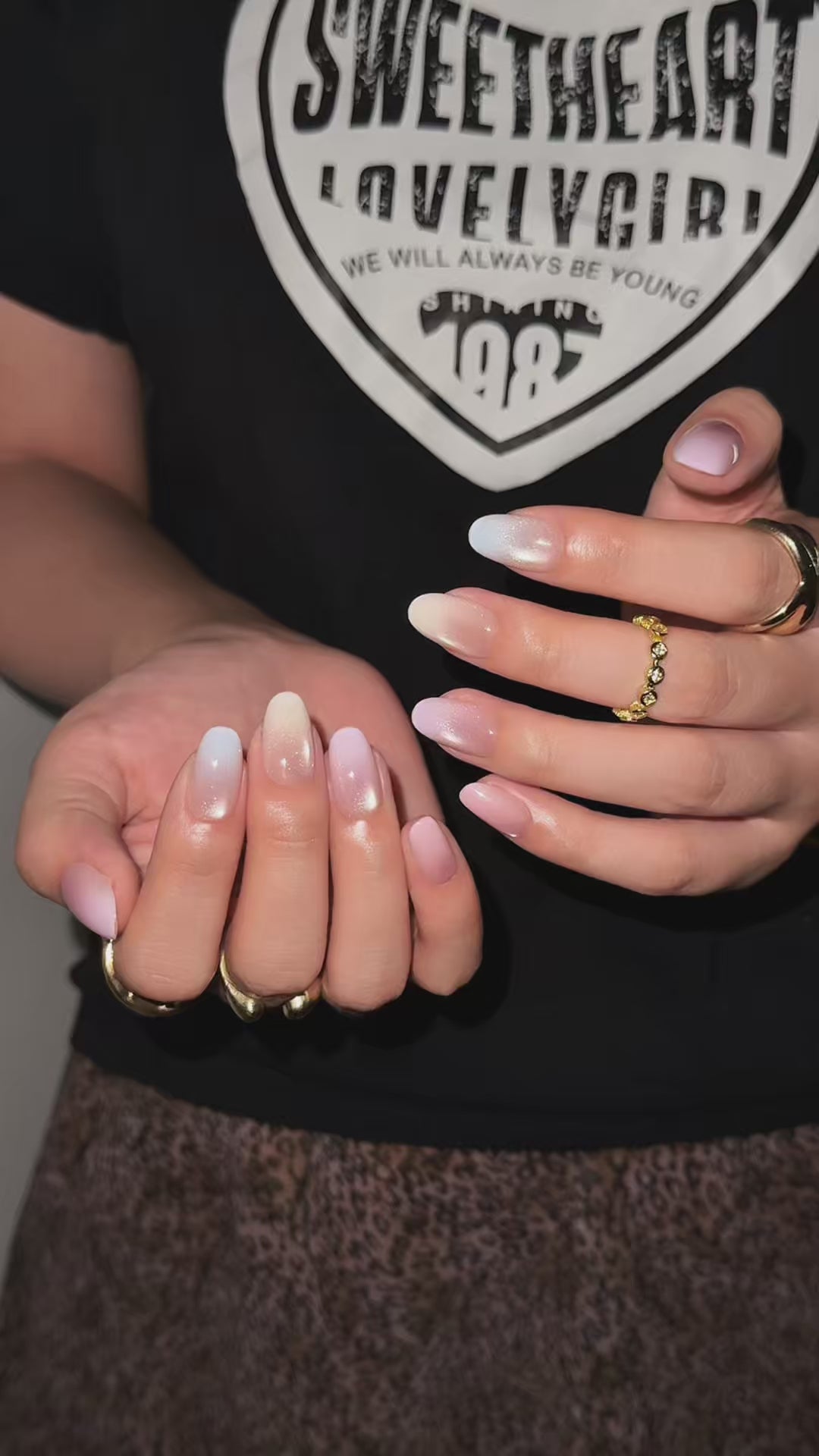 Petal Glow | Short Oval Luxury Press-On Nails