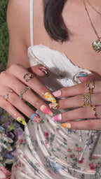 Tropical Escape | Short Almond Luxury Press-On Nails