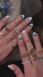 Blueberry Kiss | Medium Almond Luxury Press-On Nails