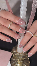 Pearl Elegance | Short Square Luxury Press-On Nails